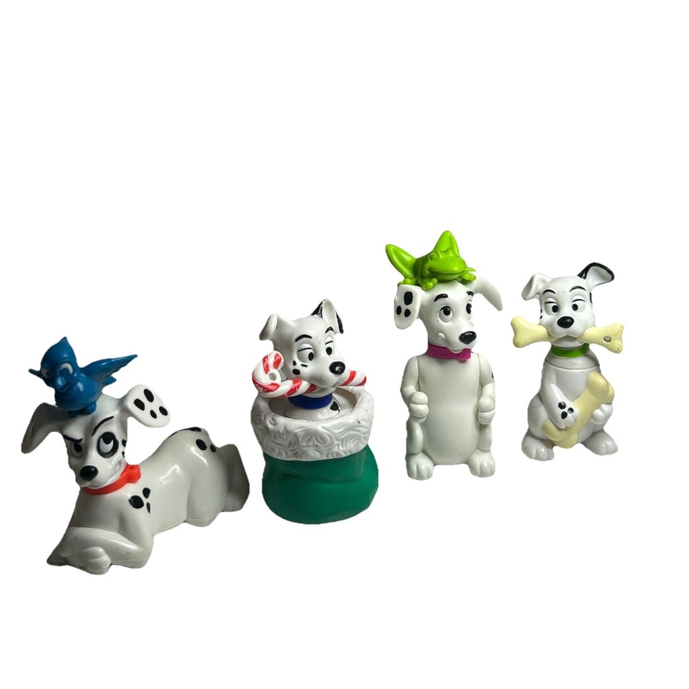 LOT OF 4. VTG‎ 3" DISNEY 101 Dalmatian McDonald's Happy Meal Toys (Approx. 1996)